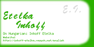 etelka inhoff business card